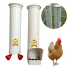 Hanging Tube Feeder And Drinker Poultry Feeding Bucket with Rain Cover Chicken Coop Automatic Feeding Devices Valve-Cup Water Bucket