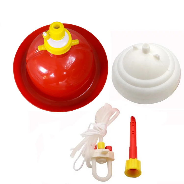 Plasson Chicken Drinker with White Water Pot Automatic Bell Water Drinker For Broiler Chicken Coop Poultry Farming Equipment LM-68