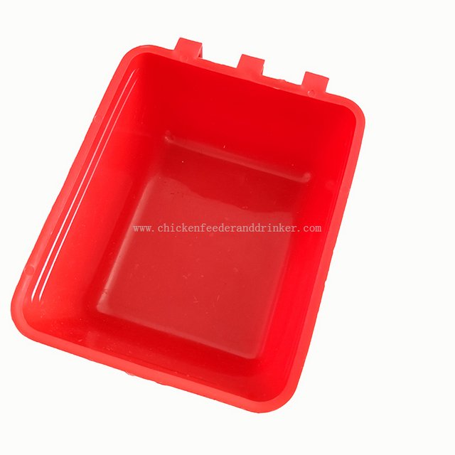 Red Plastic Square Drinking Cup Drinking Bowl for Pigeon Poultry Drinking Bowl for Cage Feeding LMB-12