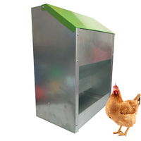 Metal Galvanized Poultry Chicken Feeder High Quality Custom Automatic Outdoor Chick Food Feeders For Farm LM-133